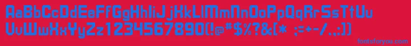 Police UpsilonRegular – polices bleues sur fond rouge
