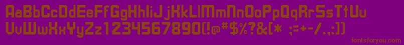 Шрифт UpsilonRegular – коричневые шрифты на фиолетовом фоне