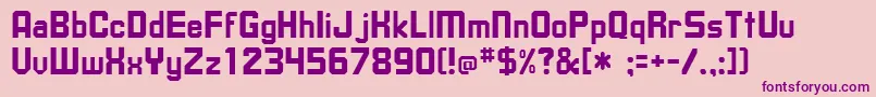 Police UpsilonRegular – polices violettes sur fond rose