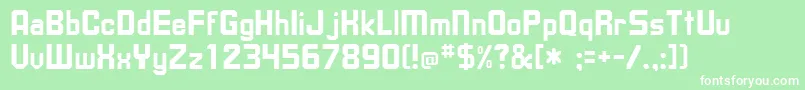 UpsilonRegular Font – White Fonts on Green Background
