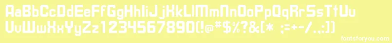 UpsilonRegular Font – White Fonts on Yellow Background