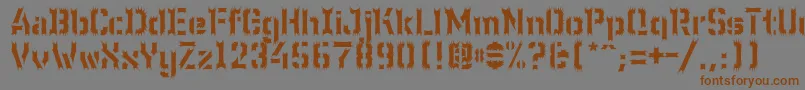 Wc Wunderbach Wimpern Font – Brown Fonts on Gray Background