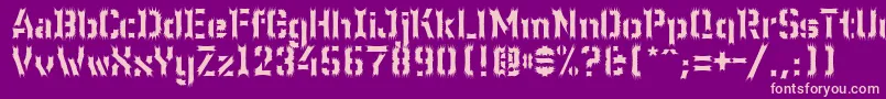 Wc Wunderbach Wimpern Font – Pink Fonts on Purple Background