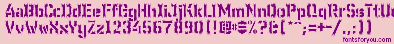 Wc Wunderbach Wimpern Font – Purple Fonts on Pink Background