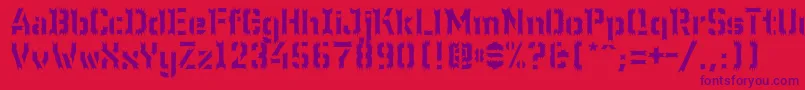 Wc Wunderbach Wimpern Font – Purple Fonts on Red Background