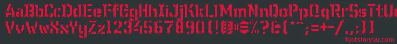 Wc Wunderbach Wimpern Font – Red Fonts on Black Background