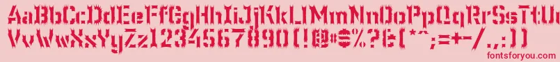 Wc Wunderbach Wimpern Font – Red Fonts on Pink Background