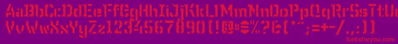 Wc Wunderbach Wimpern-Schriftart – Rote Schriften auf violettem Hintergrund
