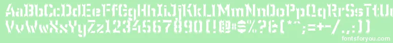 Wc Wunderbach Wimpern Font – White Fonts on Green Background