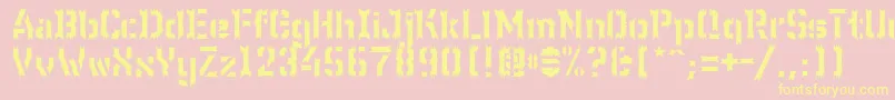Wc Wunderbach Wimpern Font – Yellow Fonts on Pink Background