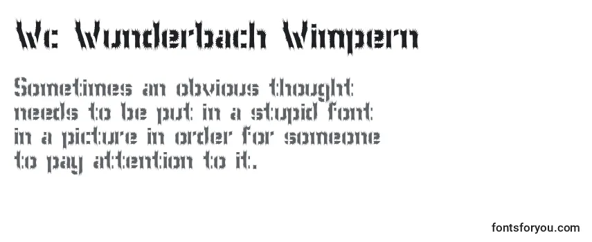 Wc Wunderbach Wimpern Font