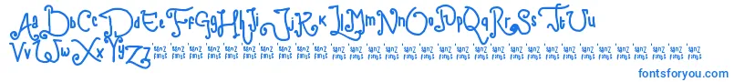 ChildWriting Font – Blue Fonts on White Background