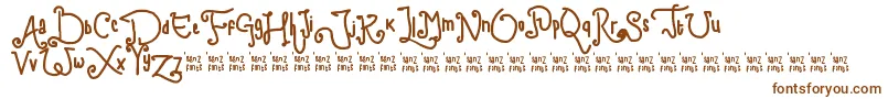 ChildWriting Font – Brown Fonts on White Background