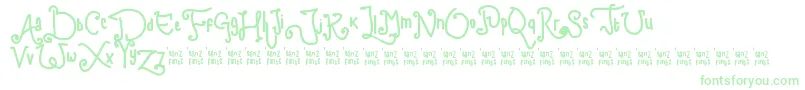 ChildWriting Font – Green Fonts on White Background