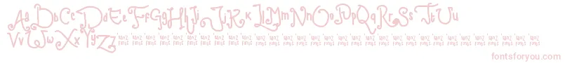 ChildWriting Font – Pink Fonts on White Background