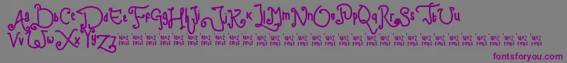 ChildWriting Font – Purple Fonts on Gray Background