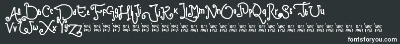 ChildWriting Font – White Fonts on Black Background