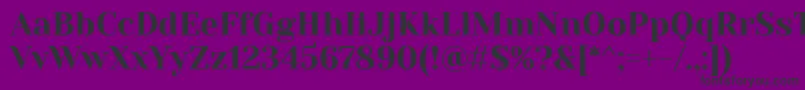 フォントYesevaoneRegular – 紫の背景に黒い文字