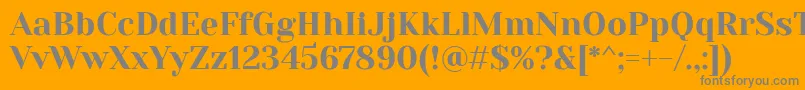 YesevaoneRegular Font – Gray Fonts on Orange Background