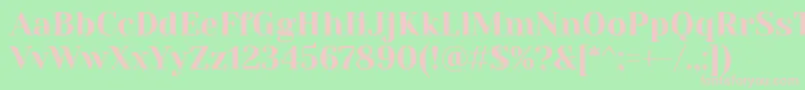 YesevaoneRegular Font – Pink Fonts on Green Background