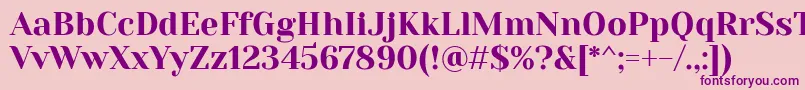 YesevaoneRegular Font – Purple Fonts on Pink Background