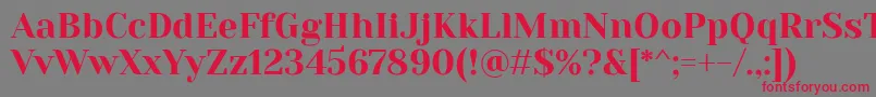 Шрифт YesevaoneRegular – красные шрифты на сером фоне