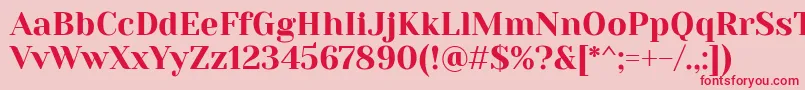 YesevaoneRegular Font – Red Fonts on Pink Background