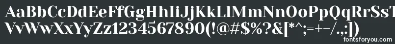 YesevaoneRegular-fontti – valkoiset fontit mustalla taustalla