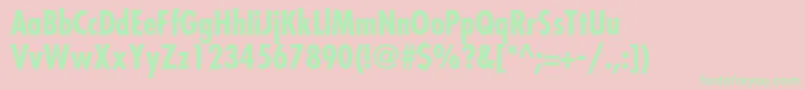 FavoritcondcBold Font – Green Fonts on Pink Background