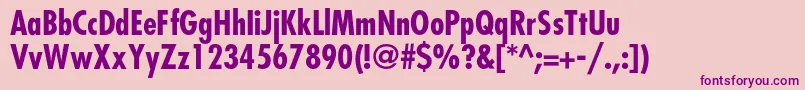 FavoritcondcBold Font – Purple Fonts on Pink Background