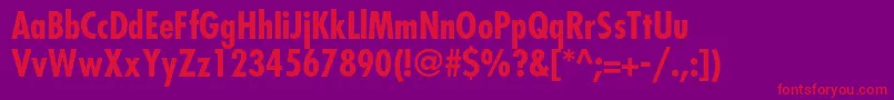 FavoritcondcBold Font – Red Fonts on Purple Background