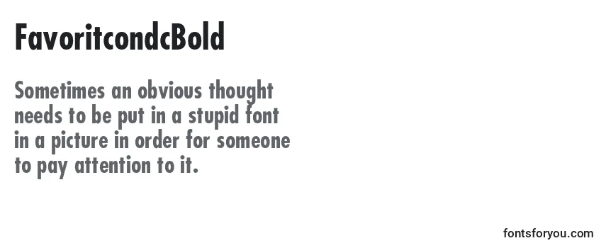 FavoritcondcBold Font