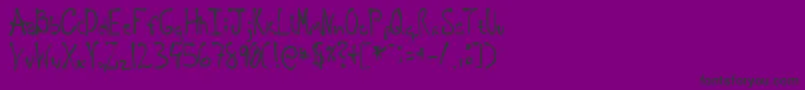 Regellos-Schriftart – Schwarze Schriften auf violettem Hintergrund