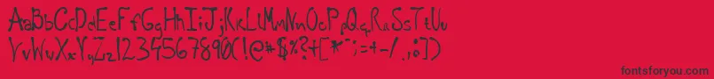 Regellos Font – Black Fonts on Red Background