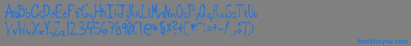 Regellos Font – Blue Fonts on Gray Background