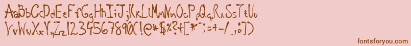 Regellos Font – Brown Fonts on Pink Background