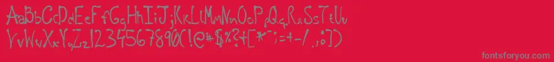 Regellos Font – Gray Fonts on Red Background