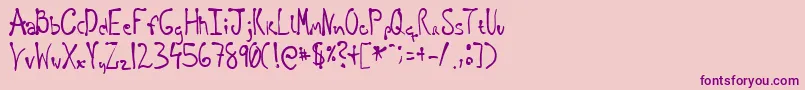Regellos Font – Purple Fonts on Pink Background
