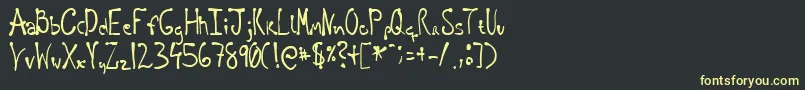 Regellos Font – Yellow Fonts on Black Background