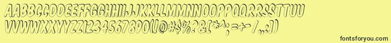 Komtits Font – Black Fonts on Yellow Background