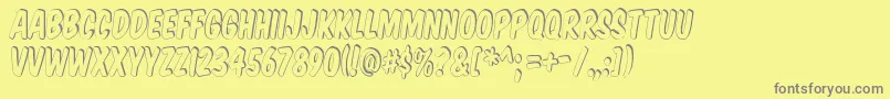 Komtits Font – Gray Fonts on Yellow Background