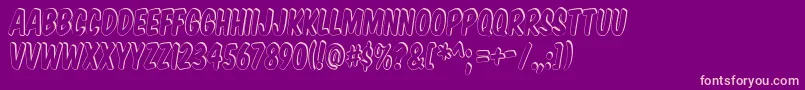 Komtits Font – Pink Fonts on Purple Background