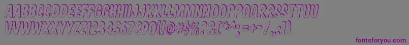 Komtits Font – Purple Fonts on Gray Background