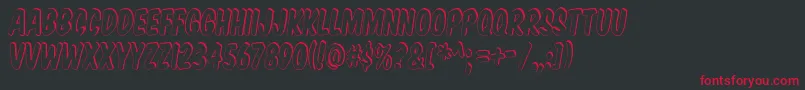 Komtits Font – Red Fonts on Black Background