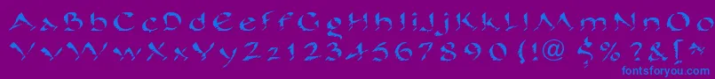 PineLtRegular Font – Blue Fonts on Purple Background