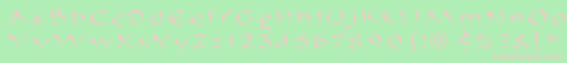 PineLtRegular Font – Pink Fonts on Green Background