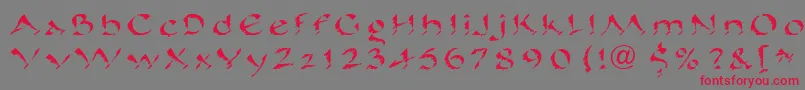 PineLtRegular-Schriftart – Rote Schriften auf grauem Hintergrund