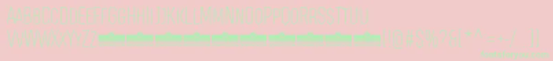 HeadingProSmallcaseThinTrial Font – Green Fonts on Pink Background