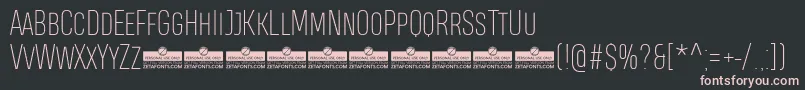 HeadingProSmallcaseThinTrial Font – Pink Fonts on Black Background