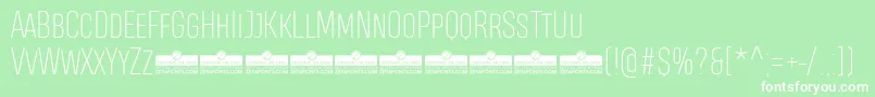 HeadingProSmallcaseThinTrial Font – White Fonts on Green Background